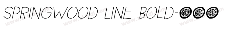 Springwood Line Bold字体转换 Springwood Line Bold字体转换
